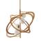 Gold Metal 4 Light Chandelier with Suspension Rod 30" x 30" x 70"